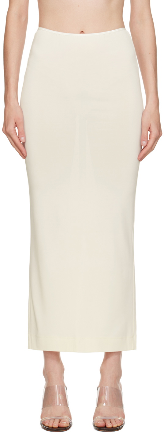 ÉTERNE Off-White Emma Maxi Skirt
