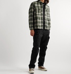 Reese Cooper® - Logo-Appliquéd Checked Cotton-Flannel Shirt - Green