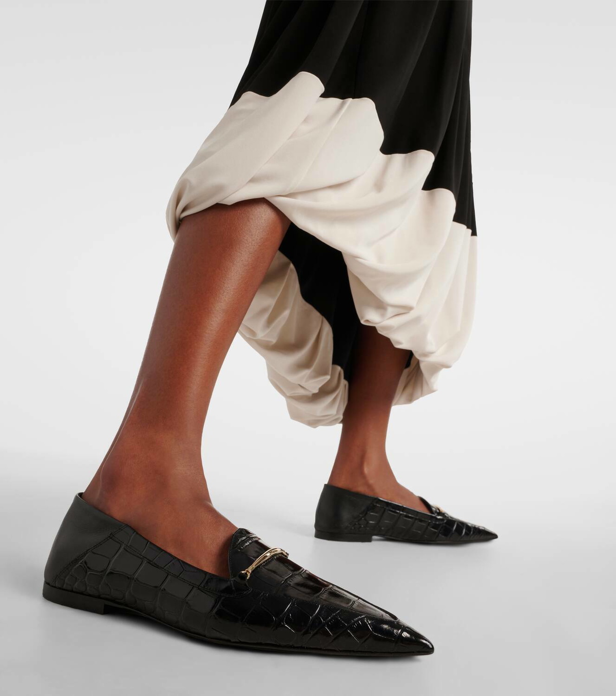 Victoria Beckham Morsetto croc-effect leather loafers