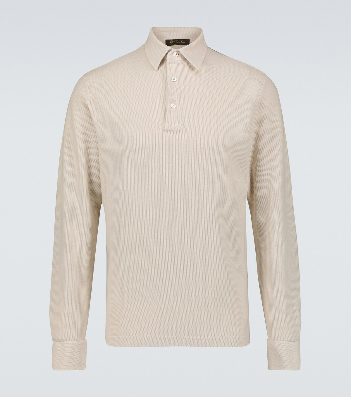 Loro Piana - Cotton long-sleeved polo sweater Loro Piana