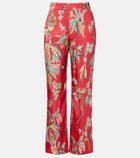 Etro Printed twill straight pants