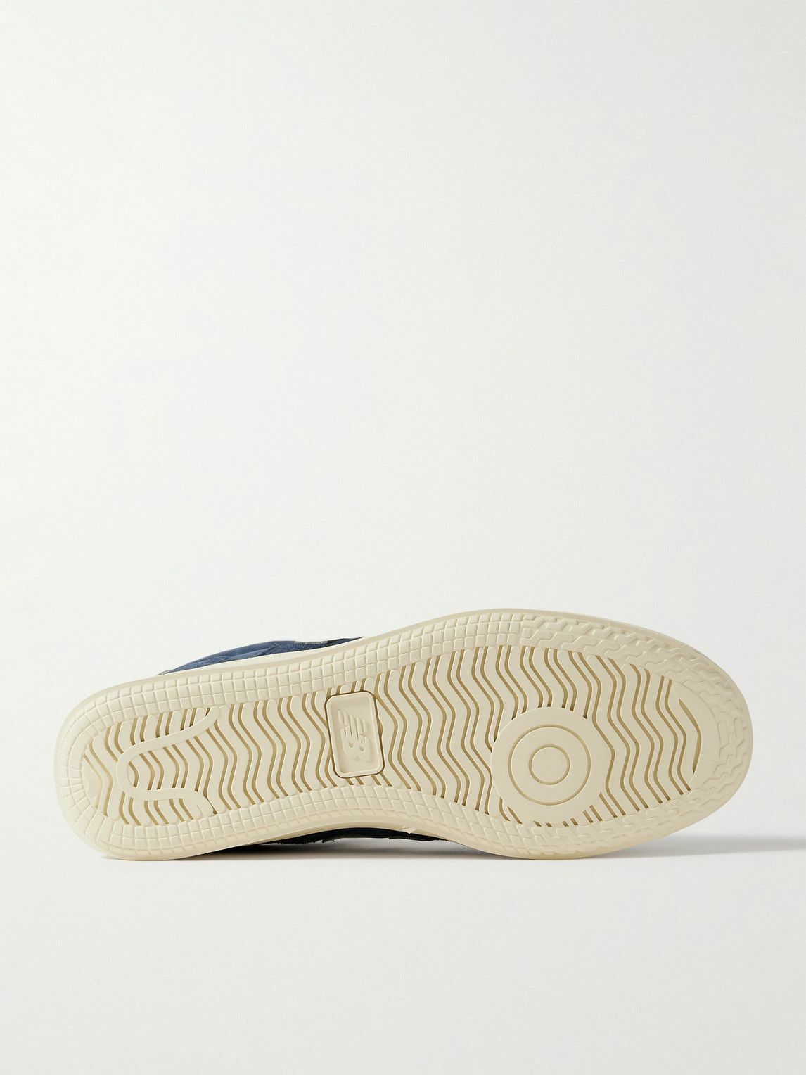 New Balance - CT500 Leather-Trimmed Suede and Nubuck Sneakers - Blue