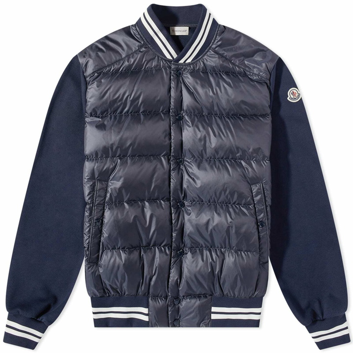 Photo: Moncler Men's Varsity Down Jacket in Navy