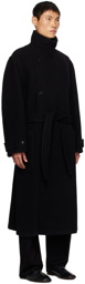 LEMAIRE Black Button Coat