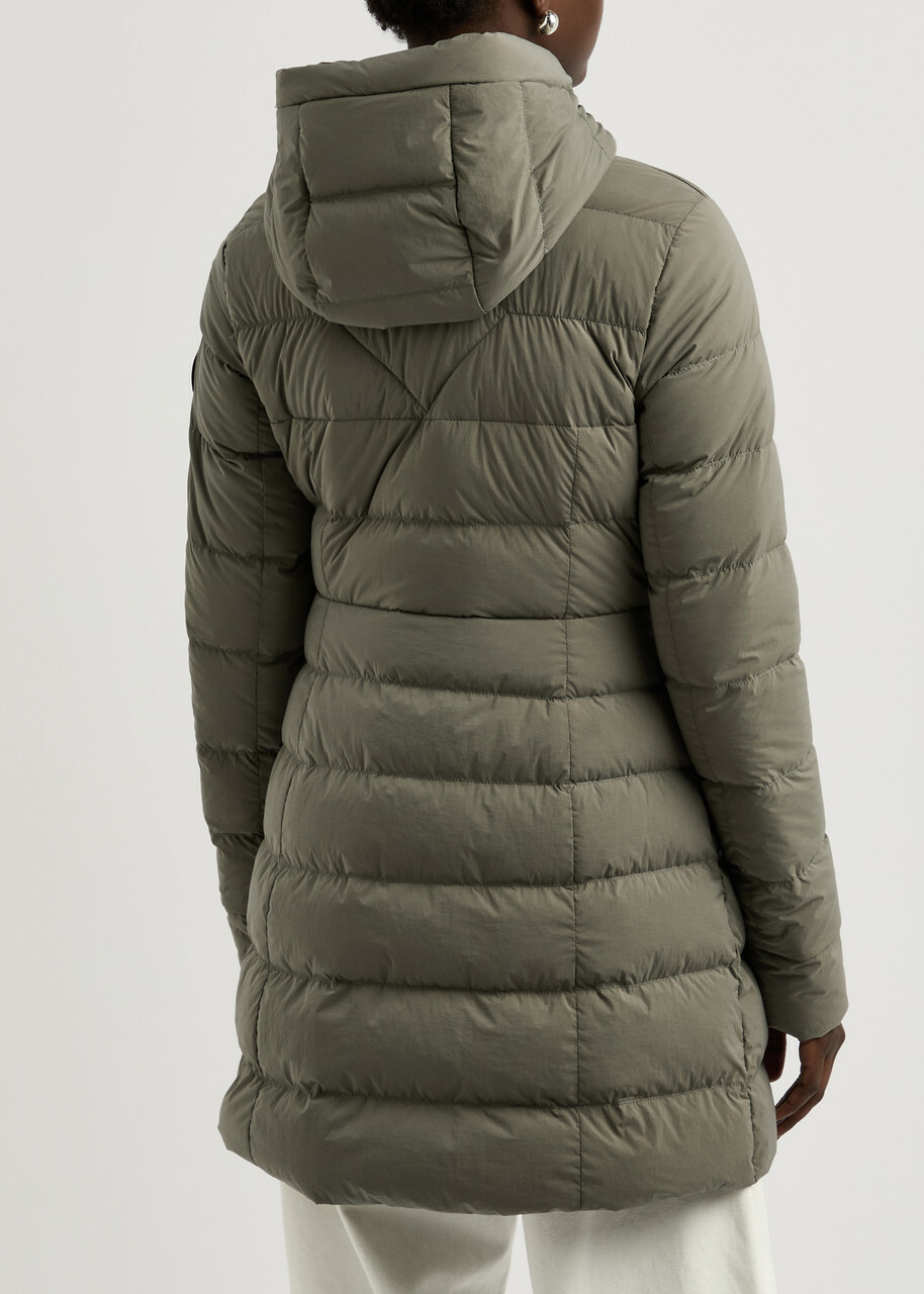 Canada Goose Clair Hooded Quilted Shell Coat Sage Canada Goose