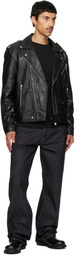 Deadwood Black River Leather Biker Jacket