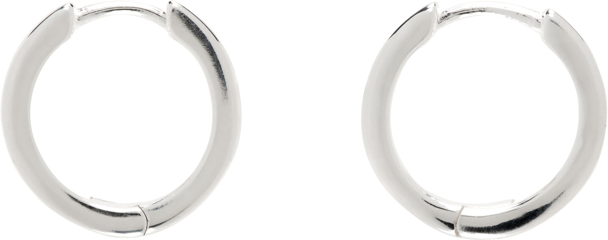 Laura Lombardi Silver Forza Hoop Earrings