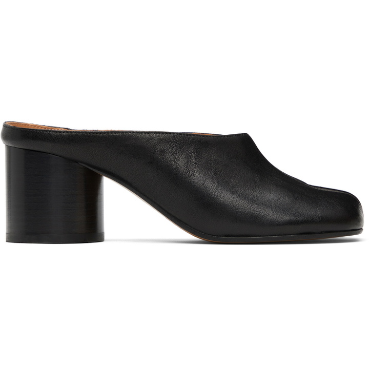 Photo: Maison Margiela Black Tabi Décolleté Mule Heels