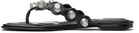Alexander Wang Black Rexa Thong Flat Sandals