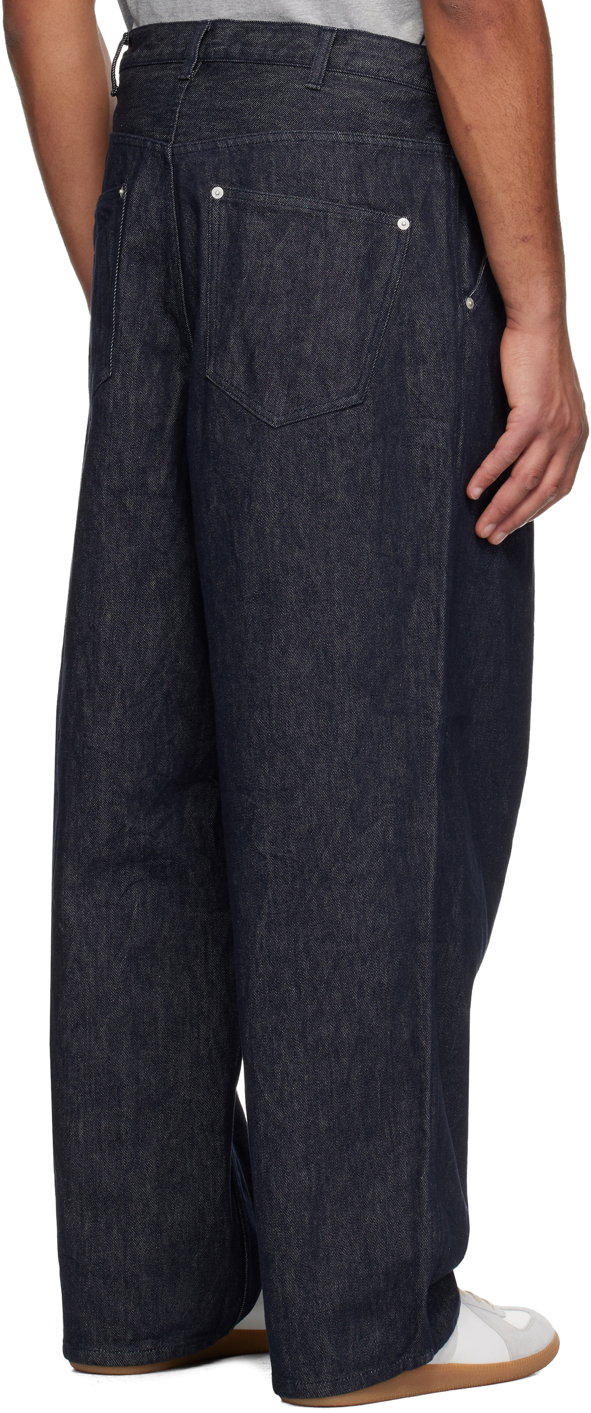 Comme des Garçons Homme Navy Cotton Reactive Denim Jeans