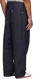 Comme des Garçons Homme Navy Cotton Reactive Denim Jeans