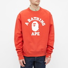 A Bathing Ape Men's Relaxed College Crew Sweat in Red