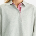 Damson Madder Women's Fifi Rugby Polo Top in Grey
