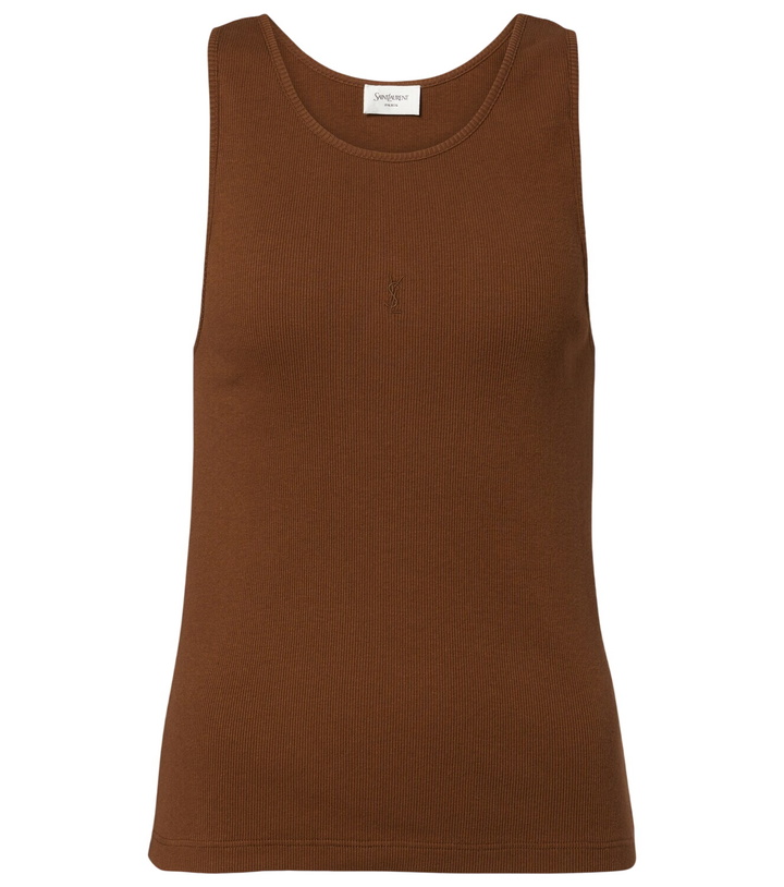 Photo: Saint Laurent Cassandre cotton jersey tank top