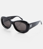 Courreges - Oval acetate sunglasses