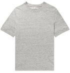 Brunello Cucinelli - Slim-Fit Mélange Slub Linen and Cotton-Blend T-Shirt - Gray