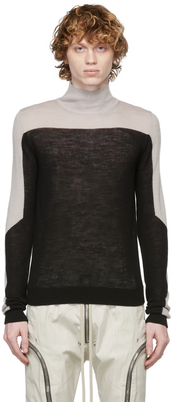 Photo: Rick Owens Black & Grey Block Turtleneck