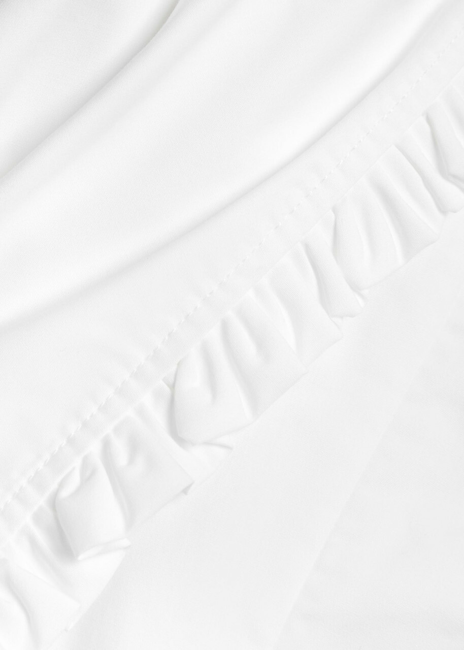 Ganni Peplum Cotton-poplin Blouse White
