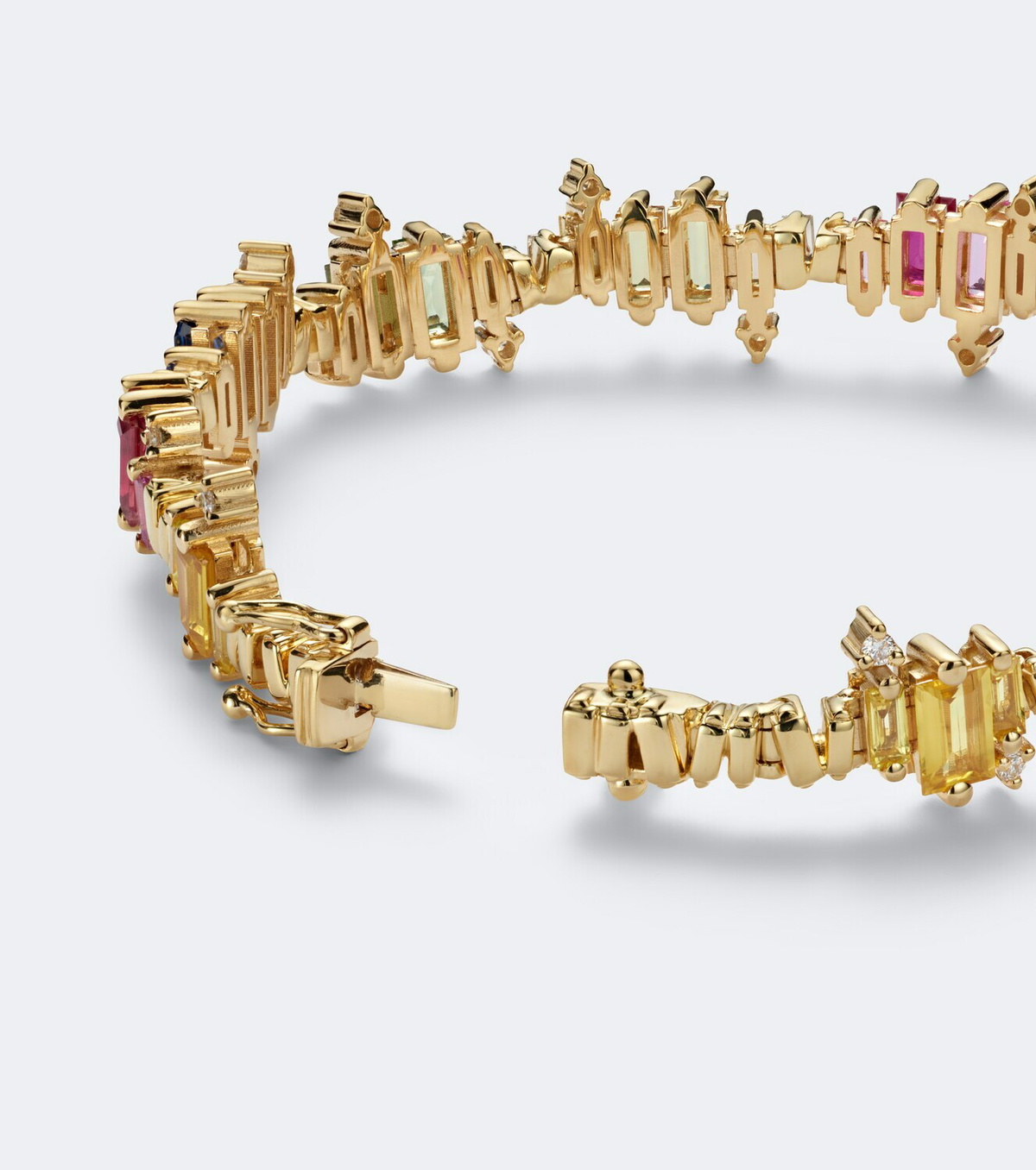 Suzanne Kalan Bold Burst 18kt gold bracelet with sapphires and diamonds