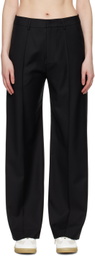 WYNN HAMLYN Black Pinstitch Trousers