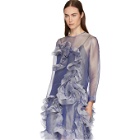 Roberts | Wood Purple Handlinked Wave Sheer Dress
