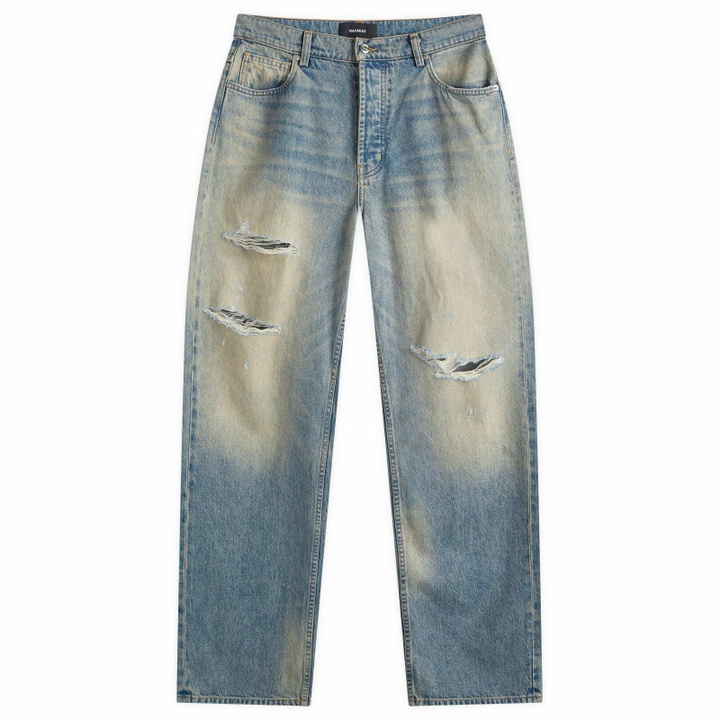 Photo: Nahmias Men's Distressed Baggy Jeans in Light Wash