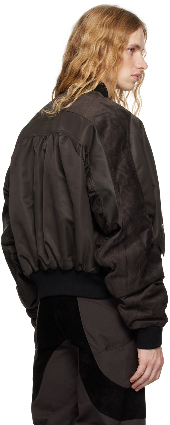 CMMAWEAR Brown C Round Bomber Jacket