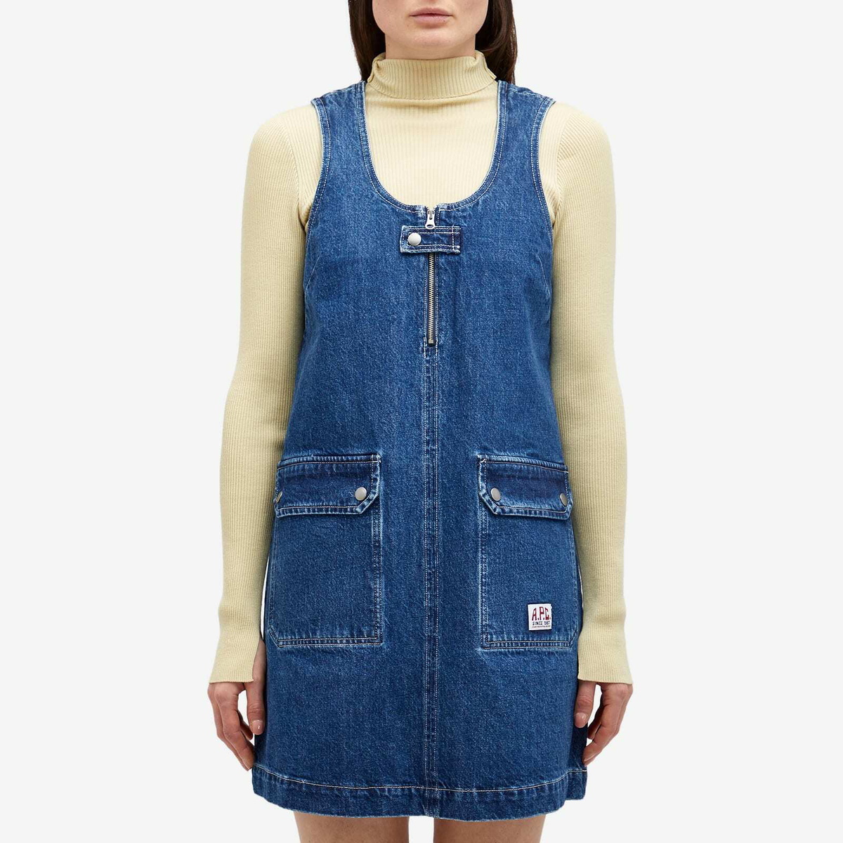 【A. P. C.】Dominic Denim Mini Dress/追跡可能/全国送料無料 A.P.C. Women's Dominic Denim Mini Dress in Washed Indigo A.P.C.