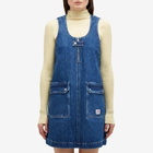 A.P.C. Women's Dominic Denim Mini Dress in Washed Indigo