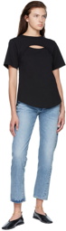 Victoria Beckham Black Cut-Out T-Shirt