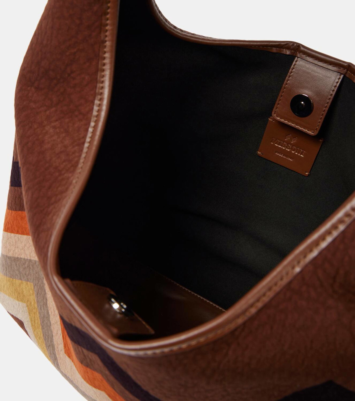 Missoni Printed suede tote bag
