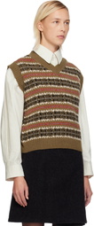Weekend Max Mara Brown Fleres Jacquard Vest