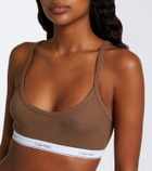 Calvin Klein Collection Sienna ribbed-knit cotton-blend bralette