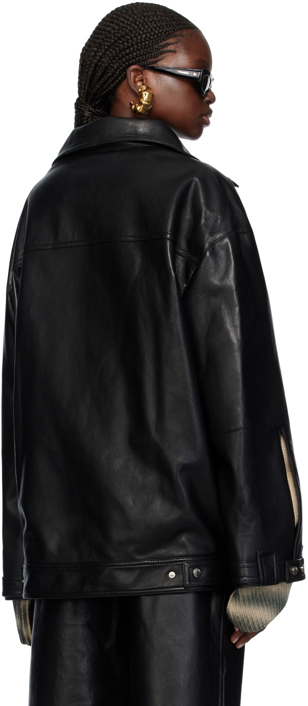 Nanushka Black Silva Leather Jacket Nanushka