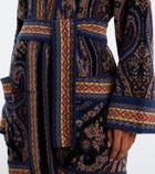Etro Jacquard wool-blend wrap cardigan