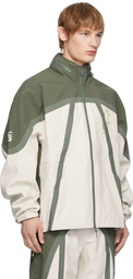 RCOS Green & White Taped Seam Shell Jacket