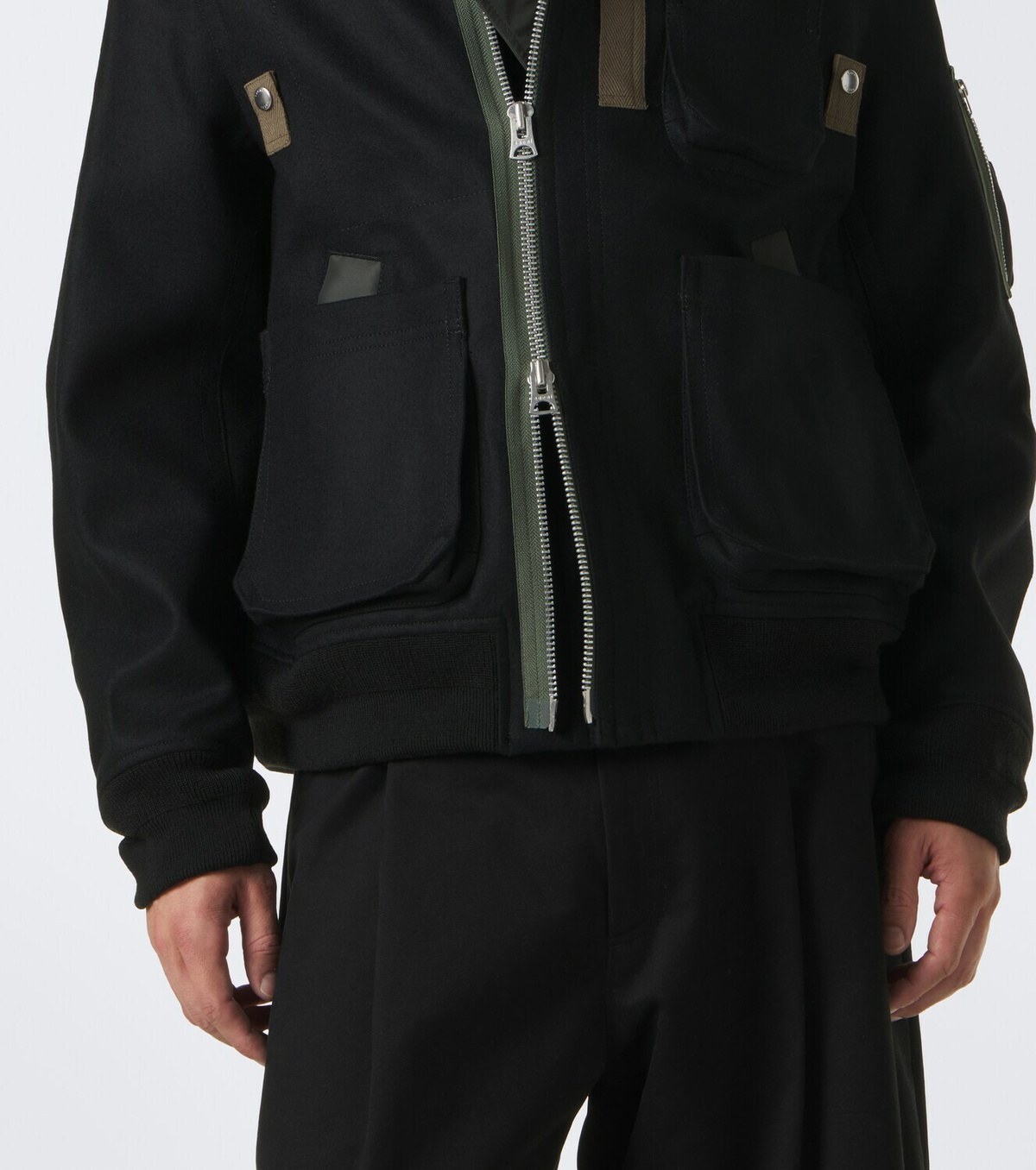 Sacai Wool blouson jacket