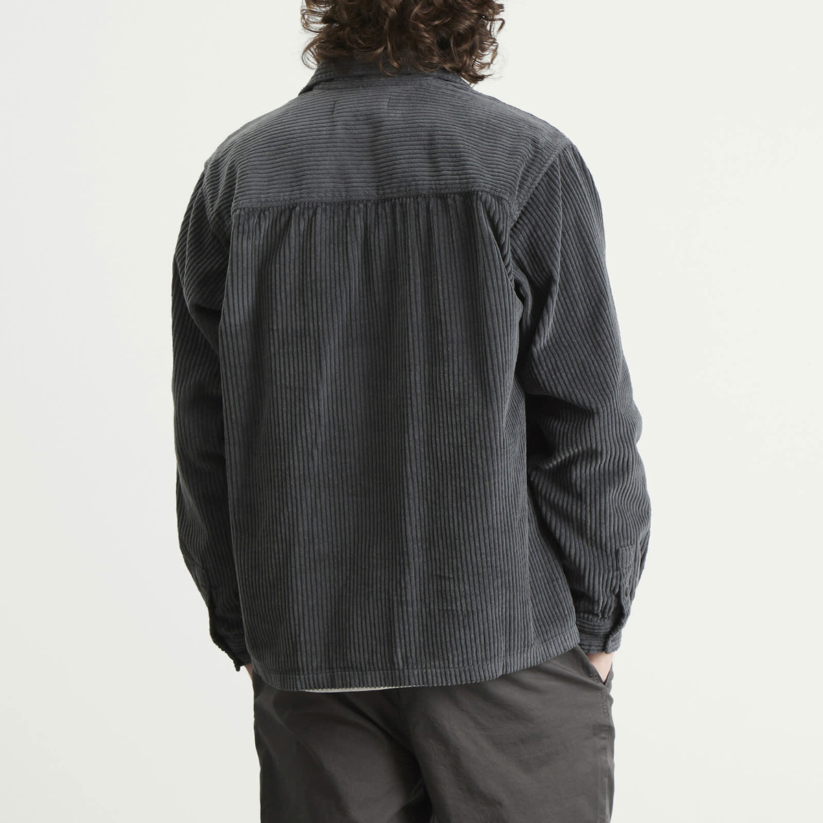 Kestin Men's Durno Overshirt in Charcoal Corduroy
