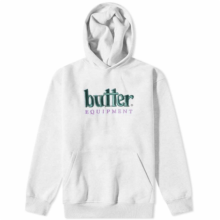 Photo: Butter Goods Men's Equipment Embroidered Pullover Hoody in Ash Grey