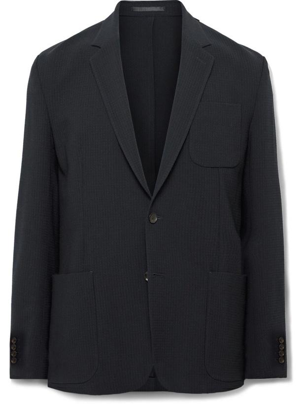 Photo: Paul Smith - Unstructured Wool-Blend Jacquard Suit Jacket - Blue