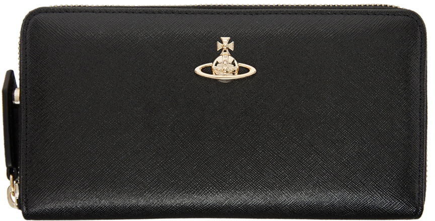 Vivienne Westwood Black Victoria Zip Around Wallet Vivienne Westwood