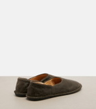 The Row Canal calf hair slip-on shoes