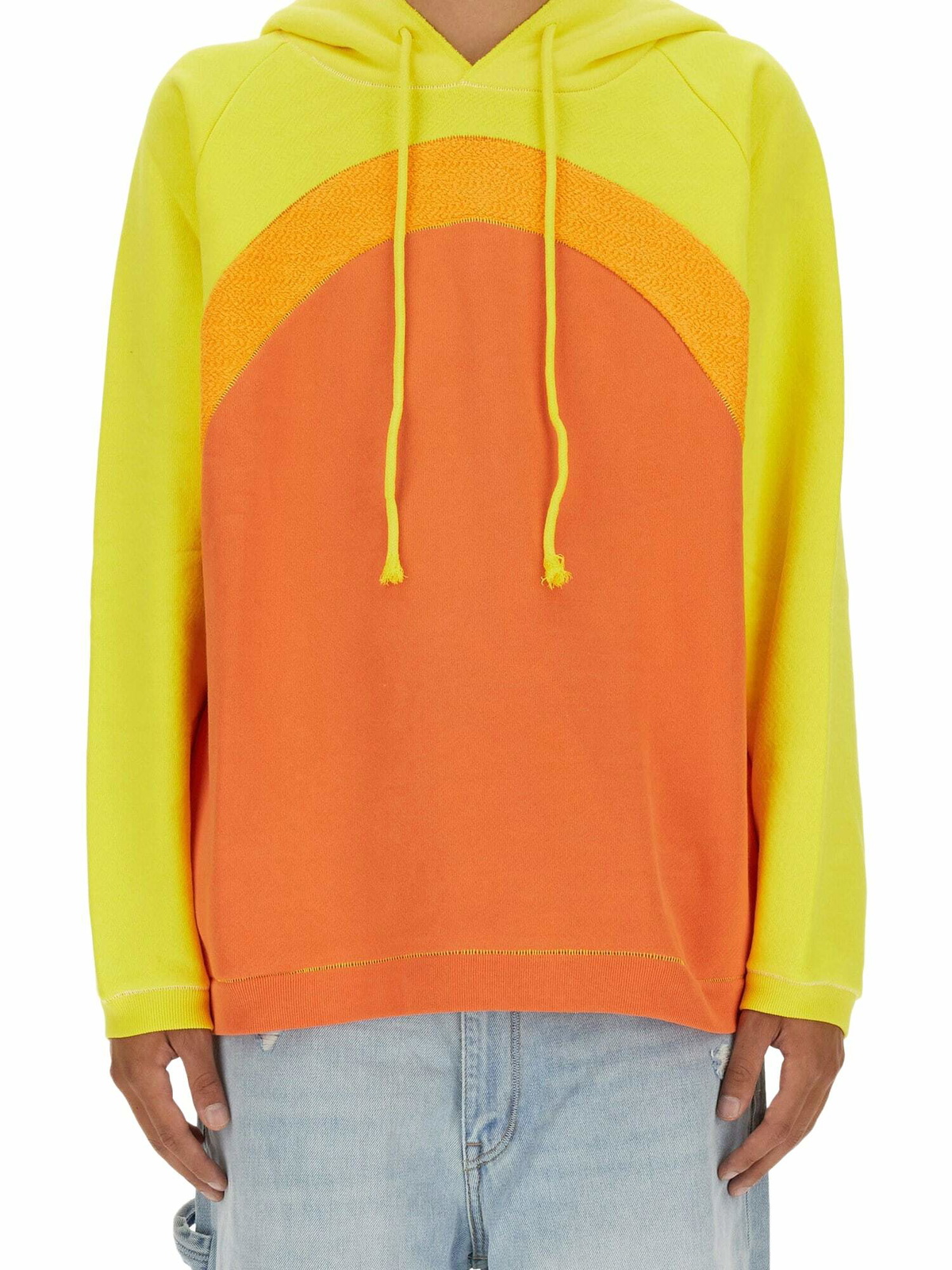 Erl Printed Swirl Fleece Hoodie Knit Blue Hoodies ERL