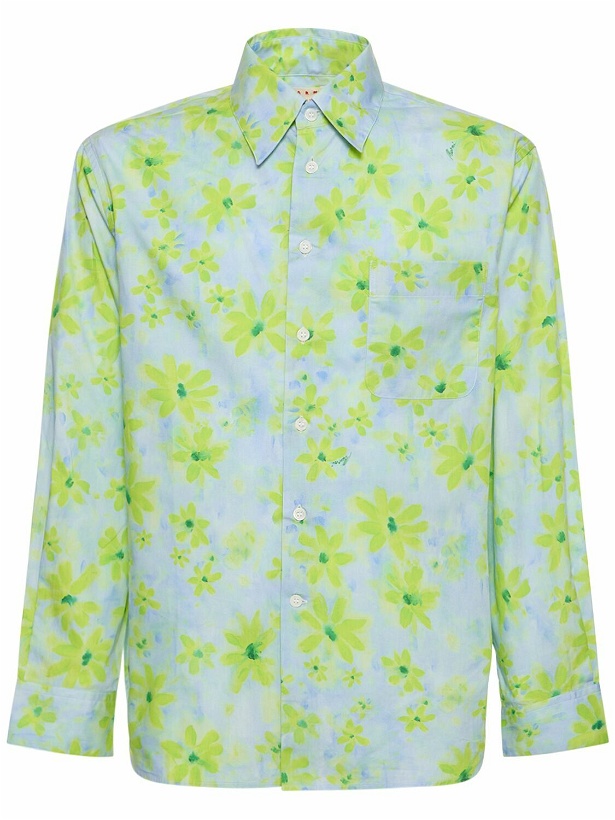 Photo: MARNI - Flower Print Cotton Poplin Shirt