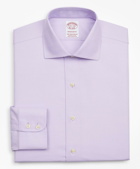 Brooks Brothers Men's Stretch Madison Relaxed-Fit Dress Shirt, Non-Iron Royal Oxford English Collar | Lavender