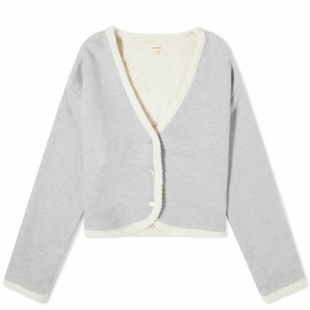 DONNI. Women's Poodle Cardigan in Heather Grey DONNI.