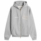 ANNIE HOOD Men's College Zip Hoodie in Grey/Grey