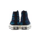 Converse Blue and Purple Wavy Knit Chuck 70 High Sneakers