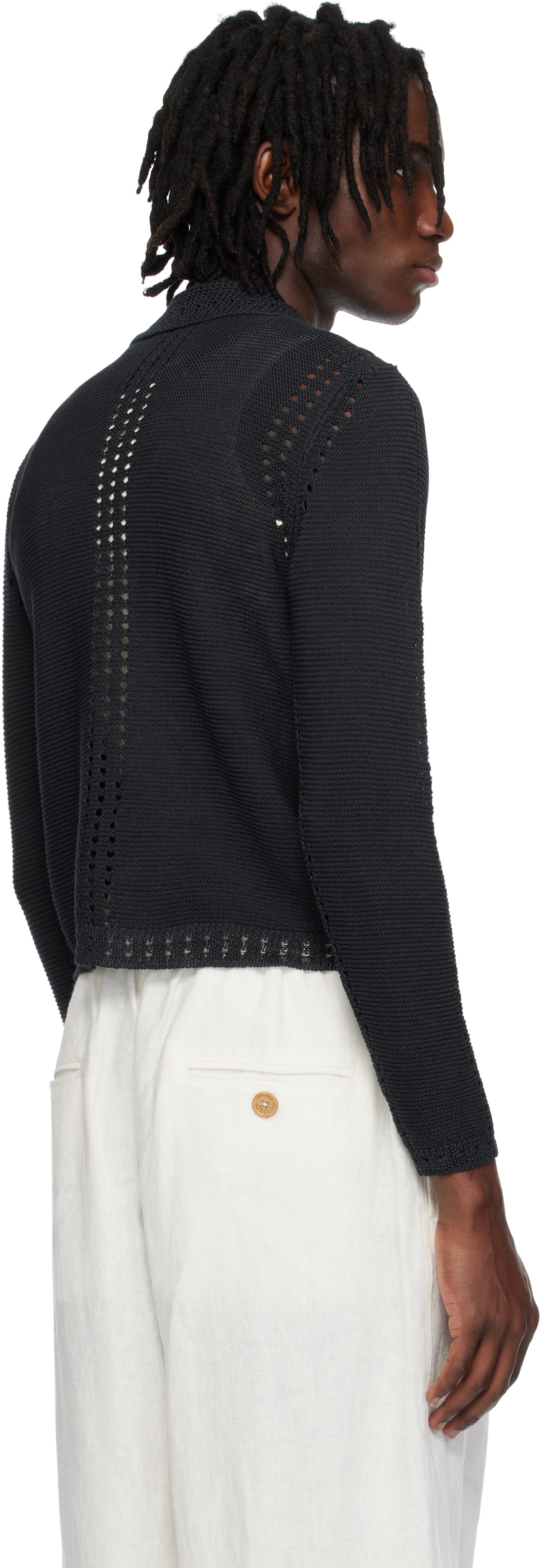 Eckhaus Latta Navy Sol Cardigan