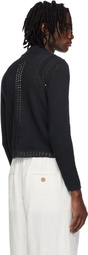 Eckhaus Latta Navy Sol Cardigan
